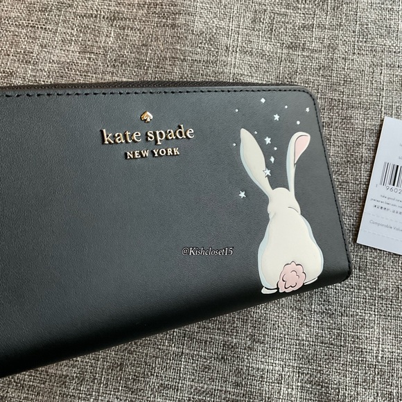 FINAL PRICE NWT Limited Edition Kate Spade BunBun Bunny Large Continental Wallet - Picture 10 of 17